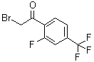 structure of CAS# 537050-12-7, 2-Bromo-1-(2-fluoro-4-trifluoromethylphenyl)ethanone;2-Fluoro-4-(trifluoromethyl)phenacyl bromide