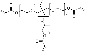 Trimethylolpropane propoxylate triacrylate molecular structure (CAS 53879-54-2)