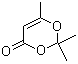 结构式 CAS# 5394-63-8, 2,2,6-三甲基-4H-1,3-二噁英-4-酮