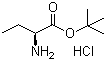 structure of CAS# 53956-05-1, (S)-2-Aminobutanoic acid tert-butyl ester hydrochloride;tert-Butyl L-alpha-aminobutyrate hydrochloride