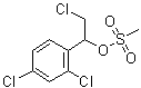 structure of CAS# 53984-39-7, 2,4-Dichloro-alpha-(chloromethyl)benzenemethanol methanesulfonate