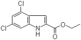 structure of CAS# 53995-82-7, Ethyl 4,6-dichloroindole-2-carboxylate;Ethyl 4,6-dichloro-1H-indole-2-carboxylate