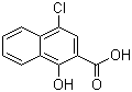 structure of CAS# 5409-15-4, 4-Chloro-1-hydroxynaphthalene-2-carboxylic acid;4-Chloro-1-hydroxy-2-naphthoic acid