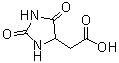 structure of CAS# 5427-26-9, 2,4-Dioxoimidazolidine-5-acetic acid;5-(Carboxymethyl)hydantoin; 5-Hydantoinacetic acid; DL-5-(Carboxymethyl)hydantoin; NSC 14985; NSC 49347