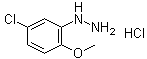 结构式 CAS# 5446-16-2, (5-氯-2-甲氧基苯基)肼盐酸盐