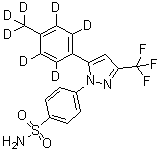 structure of CAS# 544686-21-7, 4-[5-[4-(Methyl-d<sub>3</sub>)phenyl-2,3,5,6-d4]-3-(trifluoromethyl)-1H-pyrazol-1-yl]benzenesulfonamide