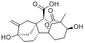 structure of CAS# 545-97-1, Gibberellin A1;(1R,2R,5S,8S,9S,10R,11S,12S)-5,12-dihydroxy-11-methyl-6-methylidene-16-oxo-15-oxapentacyclo[9.3.2.15,8.01,10.02,8]heptadecane-9-carboxylic acid