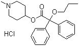 structure of CAS# 54556-98-8, Propiverine hydrochloride;1-Methyl-4-piperidyl diphenylpropoxyacetate hydrochloride; (1-Methyl-3,4,5,6-tetrahydro-2H-pyridin-4-yl) 2,2-diphenyl-2-propoxy-acetate chloride