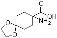 结构式 CAS# 54621-18-0, 8-氨基-1,4-二氧杂螺[4.5]癸烷-8-羧酸