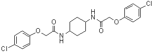 结构式 CAS# 548470-11-7, N,N'-1,4-环己烷二基二[2-(4-氯苯氧基)乙酰胺]