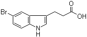 结构式 CAS# 54904-23-3, 5-溴-1H-吲哚-3-丙酸