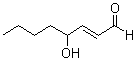 反式-4-羟基-2-辛烯醛分子结构 (CAS 55-88-9)