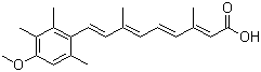 structure of CAS# 55079-83-9, Acitretin;9-(4-Methoxy-2,3,6-trimethylphenyl)-3,7-dimethyl-2,4,6,8-nonatetraenoic acid; Etretin