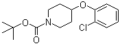 structure of CAS# 552868-10-7, 4-(2-Chlorophenoxy)piperidine-1-carboxylic acid tert-butyl ester;4-(2-Chlorophenoxy)-1-piperidinecarboxylic acid 1,1-dimethylethyl ester