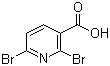 结构式 CAS# 55304-85-3, 2,6-二溴-3-吡啶甲酸