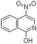 structure of CAS# 55404-29-0, 4-Nitro-1-isoquinolinol;1-Hydroxy-4-nitroisoquinoline; 4-Nitro-1-hydroxyisoquinoline; 4-Nitro-1(2H)-isoquinolinone