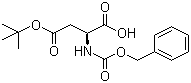 结构式 CAS# 5545-52-8, N-苄氧羰基-L-天门冬氨酸 4-叔丁酯