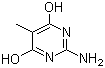 structure of CAS# 55477-35-5, 2-Amino-4,6-dihydroxy-5-methylpyrimidine;2-Amino-5-methylpyrimidine-4,6-diol; 2-Amino-5-methyl-1H,5H-pyrimidine-4,6-dione