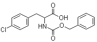 结构式 CAS# 55478-54-1, 4-氯-N-[苄氧羰基]-DL-苯丙氨酸