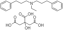 结构式 CAS# 5560-59-8, 枸橼酸阿尔维林; N-乙基-3,3'-二苯二丙胺柠檬酸盐