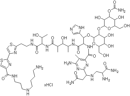 结构式 CAS# 55658-47-4, 盐酸平阳霉素