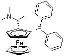 (R)-(-)-N,N-Dimethyl-1-[(S)-2-(diphenylphosphino)ferrocenyl]ethylamine molecular structure (CAS 55700-44-2)