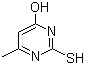 structure of CAS# 56-04-2, Methylthiouracil;6-Methyl-2-thiouracil; 4-Hydroxy-2-mercapto-6-methylpyrimidine; 6-Methyl-2-thioxo-2,3-dihydro-1H-pyrimidin-4-one