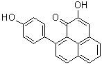 structure of CAS# 56252-02-9, 2-Hydroxy-9-(4-hydroxyphenyl)-1H-phenalen-1-one;Emenolone; Hydroxyanigorufone