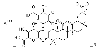 Aluminum glycyrrhizinate molecular structure (CAS 56271-77-3)