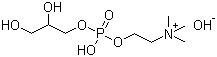 structure of CAS# 563-23-5, Choline glycerophosphate;2-[[(2,3-Dihydroxypropoxy)hydroxyphosphinyl]oxy]-N,N,N-trimethylethanaminium hydroxide (1:1)