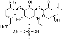 结构式 CAS# 56391-57-2, 硫酸奈替米星