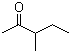 structure of CAS# 565-61-7, 3-Methyl-2-pentanone