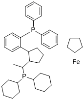 structure of CAS# 565184-29-4, (R)-(-)-1-[(R)-2-(2'-Diphenylphosphinophenyl)Ferrocenyl]ethyldicyclohexylphosphine;Cyclopentane dicyclohexyl-[1-[2-(2-diphenylphosphanylphenyl)cyclopentyl]ethyl]phosphane iron