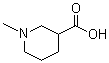 structure of CAS# 5657-70-5, 1-Methylpiperidine-3-carboxylic acid;1-Methyl-3-piperidinecarboxylic acid; 1-Methylnipecotic acid; N-Methylnipecotic acid