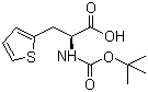结构式 CAS# 56675-37-7, Boc-3-(2-噻吩基)-L-丙氨酸; N-叔丁氧羰基-3-(2-噻吩基)-L-丙氨酸