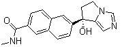 structure of CAS# 566939-85-3, Orteronel;TAK-700 (S-form); 6-[(7S)-7-Hydroxy-6,7-dihydro-5H-pyrrolo[1,2-c]imidazol-7-yl]-N-methyl-2-naphthalenecarboxamide