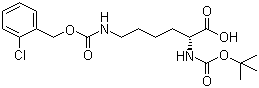 结构式 CAS# 57096-11-4, Boc-N'-(2-氯苄氧羰基)-D-赖氨酸; N-叔丁氧羰基-N'-(2-氯苄氧羰基)-D-赖氨酸