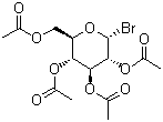 structure of CAS# 572-09-8, 2,3,4,6-Tetra-O-acetyl-alpha-D-glucopyranosyl bromide