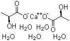 结构式 CAS# 5743-47-5, L-乳酸钙五水合物