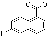 结构式 CAS# 575-08-6, 6-氟萘-1-羧酸