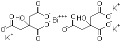 结构式 CAS# 57644-54-9, 枸橼酸铋钾