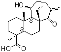(4alpha,11beta)-11-羟基-15-氧代贝壳杉-16-烯-18-酸分子结构 (CAS 57719-81-0)