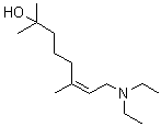 (6Z)-8-(二乙基氨基)-2,6-二甲基-6-辛烯-2-醇分子结构 (CAS 57745-79-6)