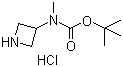 tert-Butyl azetidin-3-yl(methyl)carbamate hydrochloride molecular structure (CAS 577777-20-9)