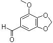 structure of CAS# 5780-07-4, Myristicinaldehyde;7-Methoxy-1,3-benzodioxole-5-carboxaldehyde; 7-Methoxybenzo[d][1,3]dioxole-5-carboxaldehyde; Myristicaldehyde