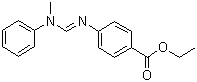 structure of CAS# 57834-33-0, Ethyl 4-[[(methylphenylamino)methylene]amino]benzoate;N-(Ethoxycarbonylphenyl)-N'-methyl-N'-phenyl formamidine