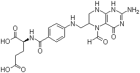 Folinic acid molecular structure (CAS 58-05-9)
