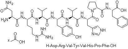 Angiotensin acetate molecular structure (CAS 58-49-1)
