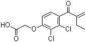结构式 CAS# 58-54-8, 利尿酸; 依他尼酸; 2,3-二氯-4-(2-亚甲基丁酰)苯氧乙酸