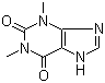 structure of CAS# 58-55-9, Theophylline;1,3-Dimethyl-2,6-dioxo-1,2,3,6-tetrahydropurine; 1,3-Dimethylxanthine; 3,7-Dihydro-1,3-dimethyl-1H-purine-2,6-dione